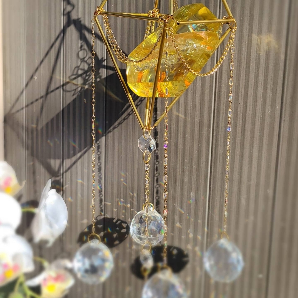 Suncatcher with large citrine